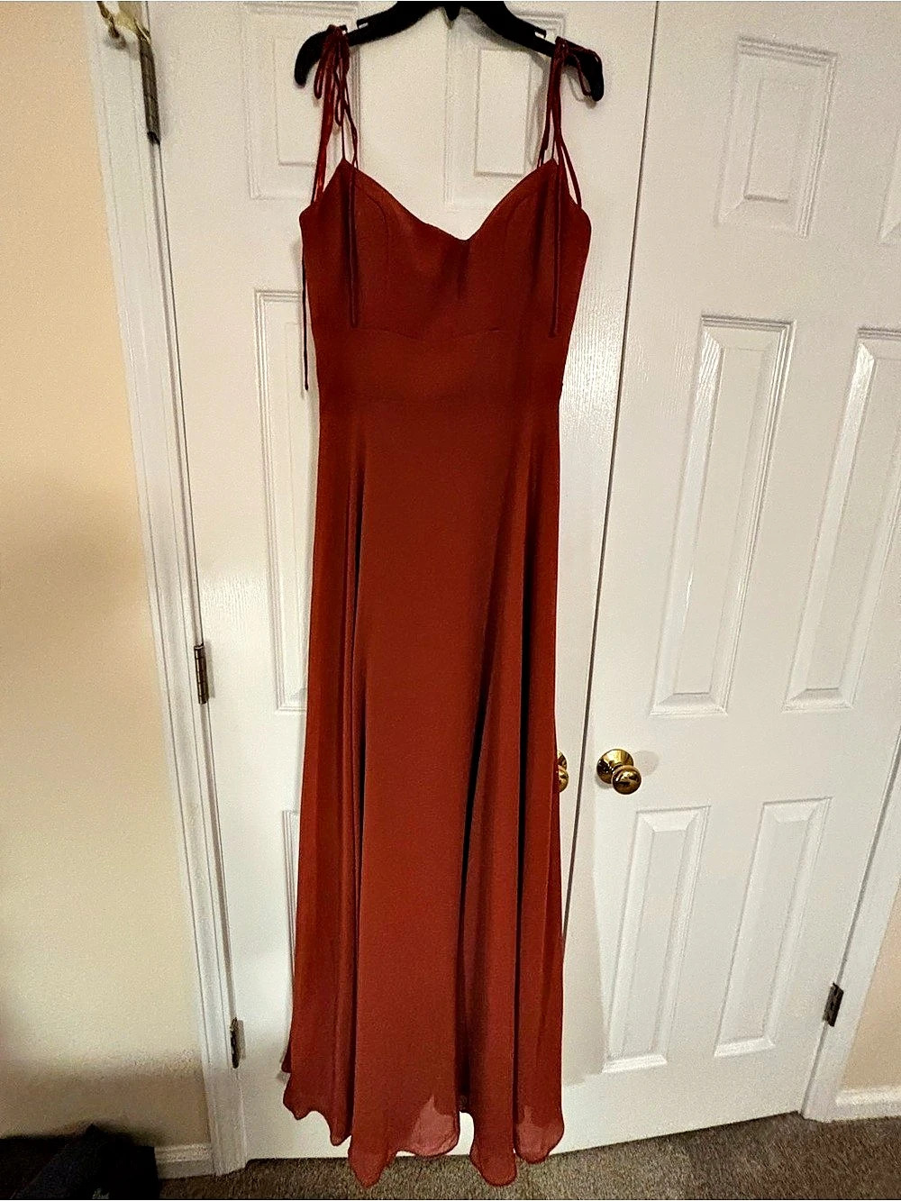 Allure Bridals bridesmaid dress Maxi in Sierra Orange Size 10